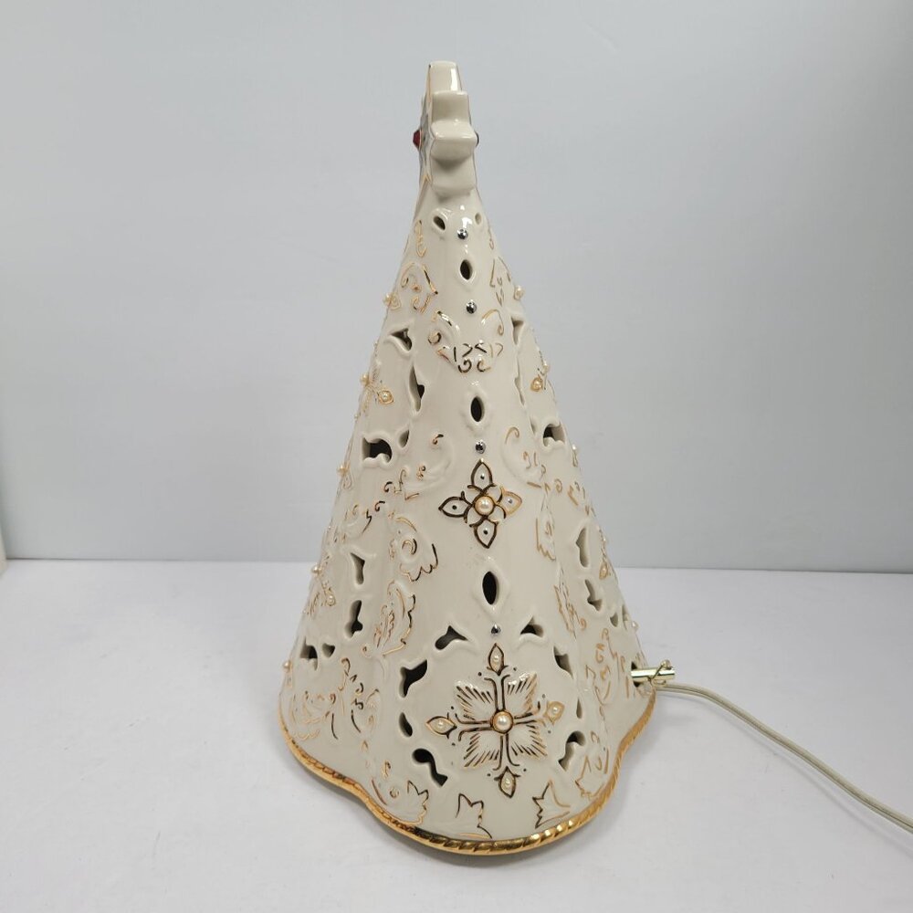 Lenox Florentine and Pearl Jeweled Lighted Tree Christmas Musical TESTED-WORKS - Picture 3 of 7